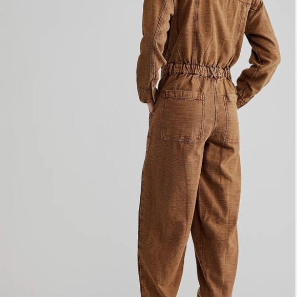 Free People Quinn Constructed Coveralls Jumpsuit Women's Denim - Picture 2 of 3